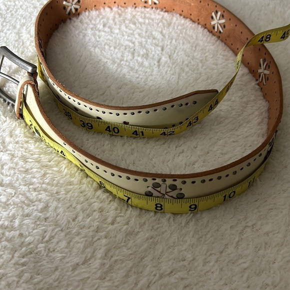 Fossil Embellished Leather Belt Size L main image 9